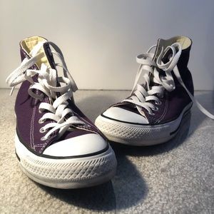 Purple Converse All Star Hi-Tops